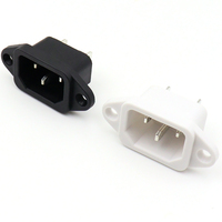 Prise d'alimentation CA en cuivre pur AC-04 IEC 320 C14 3 broches 10A 250V, connecteur à bride à visser pour appareils électroménagers