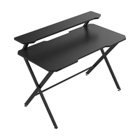 Bureau d'ordinateur à deux étages Bureau d'ordinateur Bureau de haute qualité Bureau de jeu noir E-sports