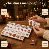 Tuiles de Mahjong de Noël Oh Line, Tuiles de Mahjong American Palm Royale, Commande minimum 1 ensemble, Jeu de société