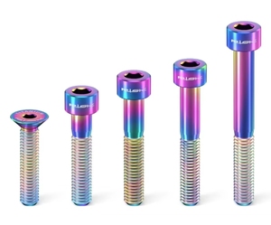 Rt040 risk M6 * 30/35/40/50mm Titan xe đạp Tai nghe bu lông gấp đường MTB xe đạp gốc ngã ba vít hiệu suất cao các bộ phận - Product Image 1