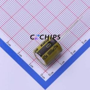 Condensador Electrolítico de Aluminio de Montaje Pasante LKML1401E102MF, D12.5xL14mm 1000uF 20% 25V 2.12A-100kHz - Product Image 1