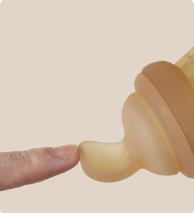 Cuillère d'alimentation pour bébé en silicone 2 en 1 et sucette pour fruits, bec verseur, cuillère à riz, <span class=keywords><strong>biberon</strong></span>, petite taille, cuillère à presser imprimée - Product Image 2