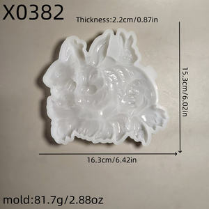 แม่พิมพ์หล่อเรซิ่นแฮนด์เมดสำหรับเครื่องประดับตกแต่งแบบทำมือซิลิโคน X0382สไตล์ INS สำหรับรูปปั้นกระต่ายเครื่องมือทำเค้ก - Product Image 3