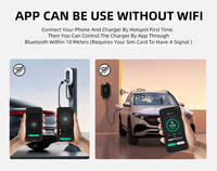Estación de Carga para Vehículos Eléctricos de 7kW, Montada en Pared, con Control por Aplicación Inteligente, para Tesla OCPP Tipo 2, Cargador de CA de 7.4kW para Hogar y Comercio