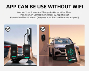 Station de recharge murale pour véhicules électriques 7 kW avec contrôle par application intelligente, compatible Tesla OCPP Type 2, pour usage domestique et commercial, chargeur AC 7,4 kW <span class=keywords><strong>Wallbox</strong></span> - Product Image 4