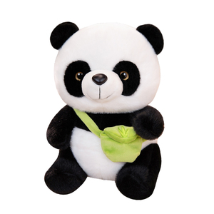 Peluche <span class=keywords><strong>Panda</strong></span> noir et blanc personnalisable de 35cm en coton PP super doux unisexe OEM/ODM cadeau de noël brodé saint valentin - Product Image 1