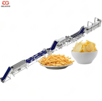 Automatische productielijn voor gebakken aardappelchips van 500 kg/uur, inclusief machine voor het maken van verse aardappelchips met frituur- en verpakkingssysteem