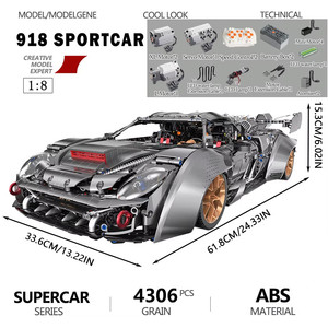 Guli 10629 Supercar Model 1:8 Scale <b>Building</b> <b>Block</b> Toy Car Educational Assembly Kit for Youth - Product Image 2