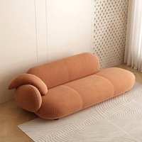 Canapé modulaire sectionnel une place avec chaise longue en tissu et rembourrage en éponge