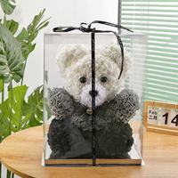 Osos de Peluche de Primera Calidad Eternal Rose, Caja Interior de Terciopelo Refinado para Suministros del Día de San Valentín