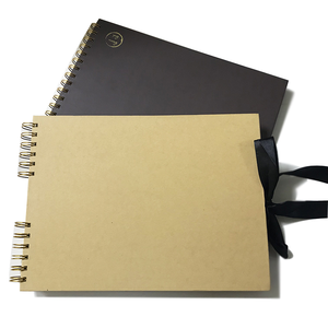 Personalizado A4 ecológico espiral encuadernación Negro Tapa dura boceto álbum <span class=keywords><strong>libro</strong></span> impresión boda álbum <span class=keywords><strong>de</strong></span> fotos Colección <span class=keywords><strong>libro</strong></span> con <span class=keywords><strong>cinta</strong></span> - Product Image 1