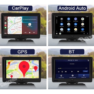 Không Dây Di Động Carplay Giao Diện + Android Auto BT Wifi Navigation & Gps Gương Dash Cam DVR Lái Xe Ghi Âm Cảm Ứng Monitor - Product Image 3