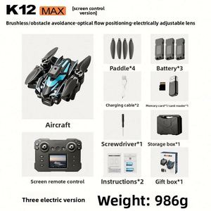 K12Max HD, Dron para Principiantes con Fotografía Aérea, Control Remoto, Diseño Plegable, Transmisión de 3KM, Cámara de 16MP, Sin Escobillas - Product Image 6