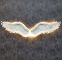Décoration murale, grandes ailes d'ange en plumes