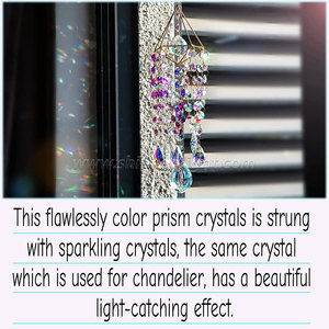 <span class=keywords><strong>Attrape</strong></span>-soleil en cristal suspendu, carillon éolien, boule prismatique, <span class=keywords><strong>attrape</strong></span>-soleil arc-en-ciel <span class=keywords><strong>pour</strong></span> jardin, extérieur, maison, chambre d'enfant, fenêtre - Product Image 6