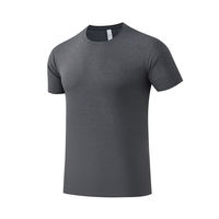 Kaos Olahraga Lengan Pendek Pria Wanita Cepat Kering Bahan Polyester Nylon untuk Gym Fitness Semua Musim Grosir OEM Logo GuangZhou