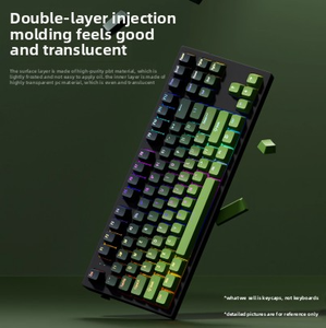 Custom Two-<strong>Color</strong> Gradient 130-Key PBT <strong>Mechanical</strong> <strong>Keyboard</strong> Keycap Matcha <strong>Color</strong> With Height - Product Image 4