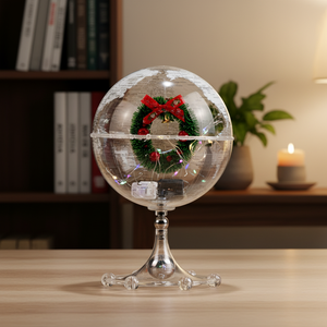 Wellfun หลอดไฟรูปโลกและ3D พระจันทร์พร้อมเมฆแผนที่แบตเตอรี่สีดำของโรงเรียนของขวัญลูกโลกของตกแต่งโลก - Product Image 3