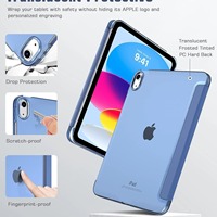 Étui fin intelligent pour iPad 10e génération 10,9 pouces, étui rigide en PC, léger, étanche, étui de protection pour tablette, matériau PU