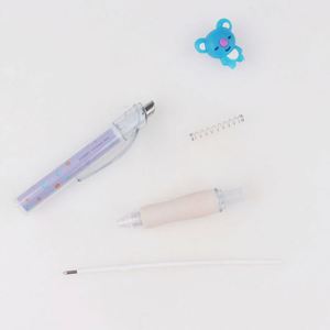 New Cute Transparent Plastic Ballpoint <b>Pen</b> With Printing Customized Print Logo Soft Grip for Children Gift - Product Image 3