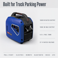 Remote Control Bluetooth 24V 79.5cc Generator DC Berpendingin Udara Senyap untuk Truk RV AC Parkir dengan Fitur Auto Start