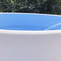 Geräumiger Drop-Stitch-Swimmingpool aus Hochwertigem, Dickem Stoff, Langlebig, Stabil und Sicher für Familien-Wasserunterhaltung im Freien