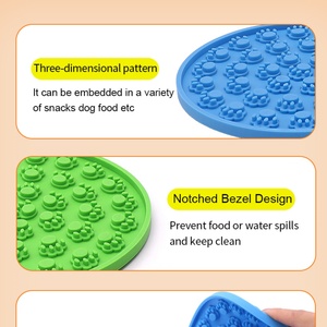 Alfombrilla de Silicona para Mascotas, Comedero Lento Redondeado para Perros y Gatos, con Ventosas para Reducir el Aburrimiento - Product Image 5