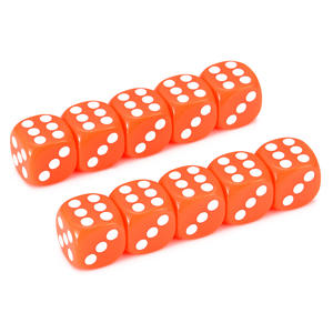 N ° 16 Orange blanc point arrondi dés 1.6cm Mahjong accessoires tamis jeu de société haut approvisionnement transfrontalier pour jeux de dés - Product Image 2