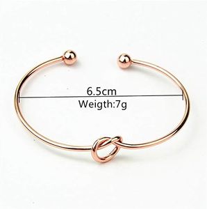 Bracelets en acier inoxydable plaqués <span class=keywords><strong>or</strong></span> 18 carats, nœud d'amour éternel, bracelet infini, bracelet en <span class=keywords><strong>or</strong></span> pour femmes - Product Image 2