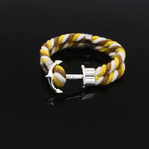 maoke Wbo525 Pure handmade cotton rope bracelet retro nautical HOPE hook boat anchor hand jewelry