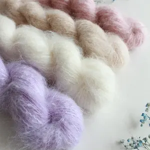 Lotus Yarns High Quality Mohair Wool Blended Hand Knitting Fancy Yarn