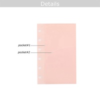 FB TK vente chaude fentes pour cartes en PVC Transparent 6 anneaux A7 taille Agenda planificateur couvre avec 3 options de couleur et 2 pochettes