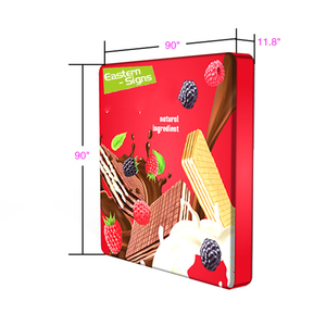 Expositor Publicitario Portátil de Tela de 10 pies para Ferias Comerciales, con Caja de Luz Pop-up Personalizada y Soporte de Exhibición de Tela para Fondo de Banner - Product Image 3