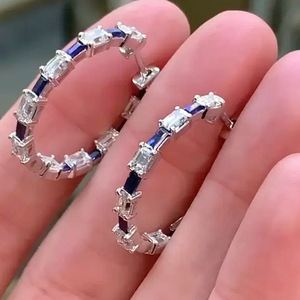 Orecchini a polsino colorati da donna, stile retrò francese, romantici ed eleganti, gioielli alla moda, accessorio quotidiano - Product Image 1