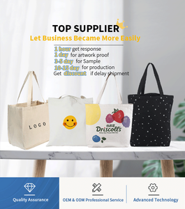 Sac fourre-tout en toile de coton personnalisé de haute qualité 2026 avec logo et poignées en cuir marron - Product Image 4