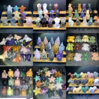Figurines en cristal artisanales variées : Dragon, Licorne, Animal en pierre naturelle, Jaspe, Artisanat en cristal
