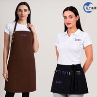 Tabliers personnalisés avec logo et couleur, pour serveurs, maçons, enfants, salons, cuisine, en coton et polyester imperméable
