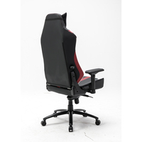 Chaise de bureau gaming de direction grande taille en similicuir PU, dossier haut, robuste, pivotante à 360°, hauteur réglable, inclinaison des genoux, noire