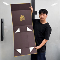 Boîte cadeau magnétique personnalisée à couvercle rabattable, boîte en papier brun mat de qualité alimentaire pour l'emballage de pâtisseries artisanales, de biscuits et de cadeaux