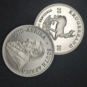 Moneda <span class=keywords><strong>Krugerrand</strong></span> chapada en plata fina de 1 oz 999 hecha en hierro conmemorativo de Sudáfrica - Product Image 2