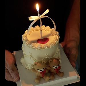 <span class=keywords><strong>Decorazione</strong></span> per Torte di San Valentino, Topper per Torte, <span class=keywords><strong>Orsetto</strong></span> con Papillon 3D in Silicone Morbido, Ornamento per Forno - Product Image 2