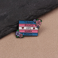 Bleu rose blanc arc-en-ciel drapeau broche Badge vêtements sac à dos broche accessoires en métal