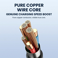 Kabel Pengisian Cepat Tipe C ke Tipe C, Kabel Data USB C, Kabel Pengisian Tembaga Murni untuk Ponsel Samsung S20 OEM
