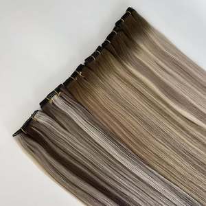 Extensiones de Cabello Ruso 100% Cabello Humano Virgen Súper Doble Trama Remy, Permanente, Se Puede Cortar, Sin Caída - Product Image 2