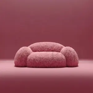 Divano moderno 2 sitz kleine couch möbel moderne fuzzy pelzige sofas und loves eat luxus pelz rosa couch flauschiges sofa