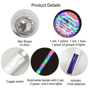 Niños <span class=keywords><strong>Magic</strong></span> LED Spinning <span class=keywords><strong>Wand</strong></span> Red Glow Toy Spinner Ball Light <span class=keywords><strong>Wand</strong></span> 14 "Light up Spinning <span class=keywords><strong>Wand</strong></span> para niños Regalo intermitente - Product Image 4