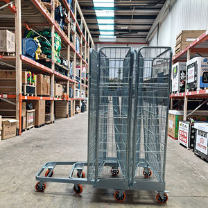 केस कार्टर ओएम ढहने योग्य भारी शुल्क धातु तार जाल सुरक्षा कार्गो नेस्टेबल स्टील गोदाम अरर्स के साथ - Product Image 6