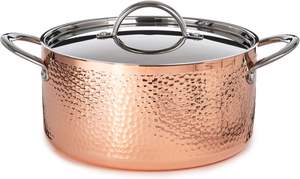 Üç katlı 18/10 paslanmaz çelik TENCERE SETİ kapaklı <span class=keywords><strong>Cooper</strong></span> kaplı dövülmüş tencere uzun şekilli saplı hiçbir kaplama toksik olmayan - Product Image 6