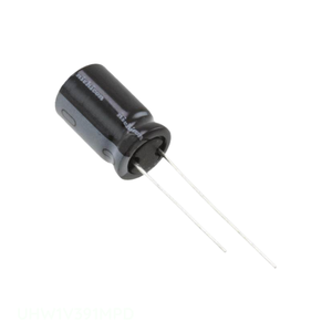 ตัวเก็บประจุแบบรูผ่านทางรัศมี390 uF 20% 35V ตัวเก็บประจุ UHW1V391MPD มีรูผ่าน390 uF - Product Image 1