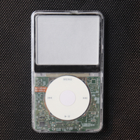 Reemplazo de botón de panel frontal transparente para iPod Classic 6ª y 7ª generación, para Classic 80GB, 120GB, 160GB con lente de vidrio